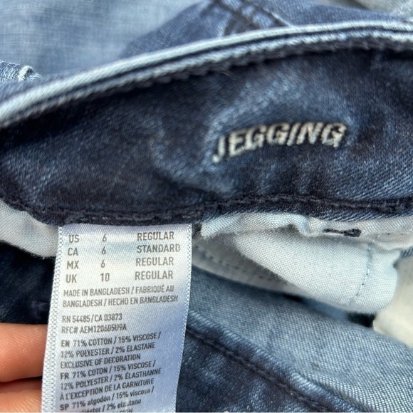 American Eagle Jeans Womens 6 Super Stretch Jegging Dark Wash Denim Basic Casual - Picture 3 of 5